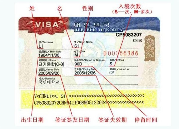 韩国工作签证种类