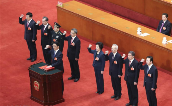 13기 전국인대 제 7차 전체회의, 국무원 부총리등 투표 표결