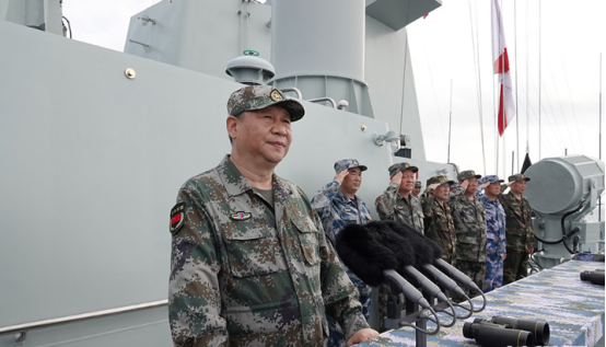 남해해역 열빙식에서 시진핑 연설 발표