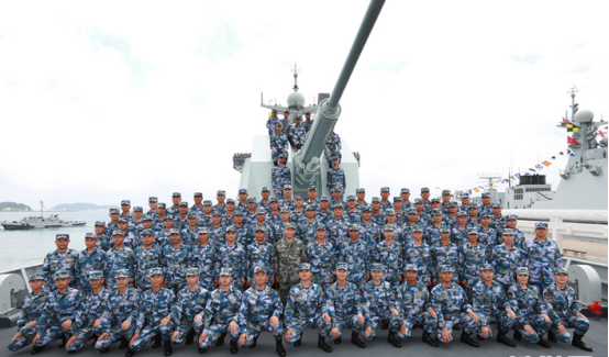 남해해역 열빙식에서 시진핑 연설 발표